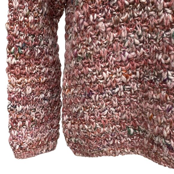 Elsamanda Anthropologie Italian Wool Cowl Neck Sweater Chunky Boho Oversized-M - Picture 4 of 12